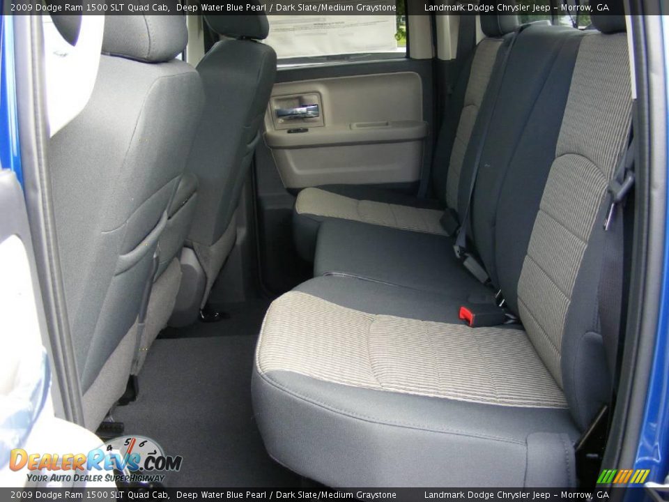 2009 Dodge Ram 1500 SLT Quad Cab Deep Water Blue Pearl / Dark Slate/Medium Graystone Photo #7