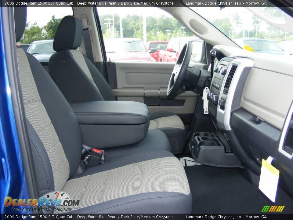 2009 Dodge Ram 1500 SLT Quad Cab Deep Water Blue Pearl / Dark Slate/Medium Graystone Photo #8