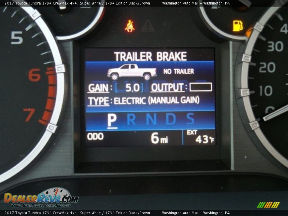 2017 Toyota Tundra 1794 CrewMax 4x4 Super White / 1794 Edition Black/Brown Photo #25