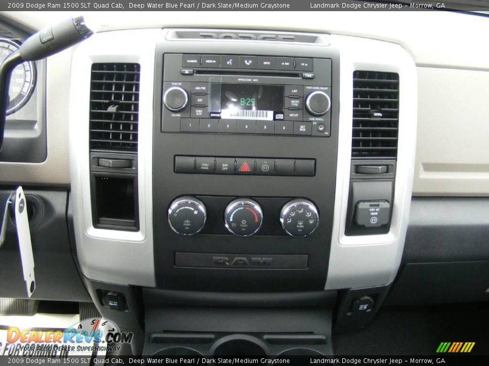 2009 Dodge Ram 1500 SLT Quad Cab Deep Water Blue Pearl / Dark Slate/Medium Graystone Photo #9