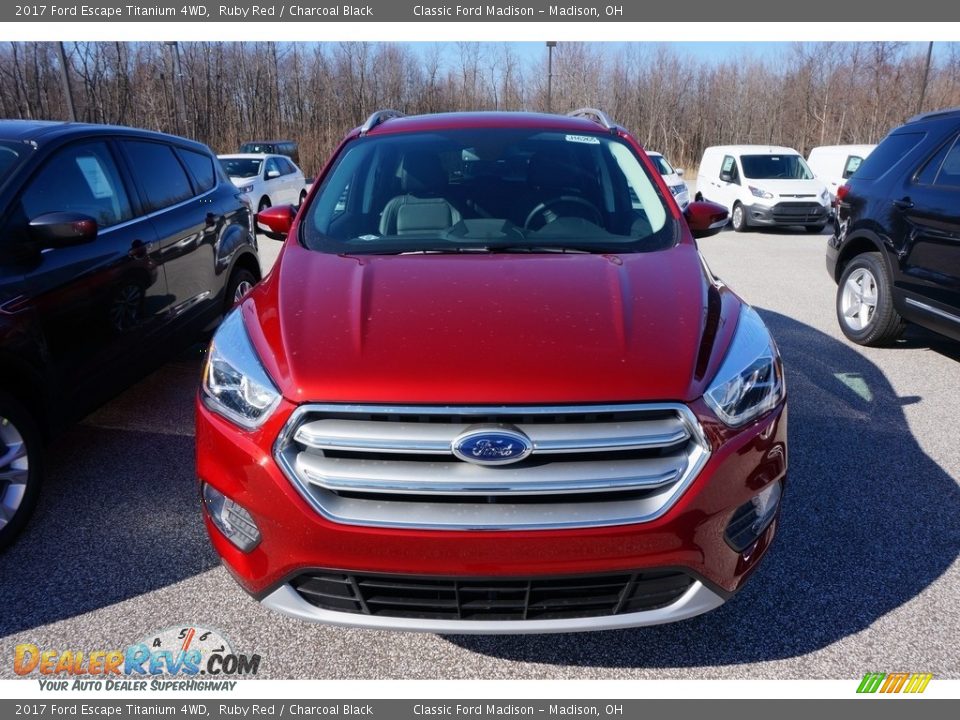 2017 Ford Escape Titanium 4WD Ruby Red / Charcoal Black Photo #2