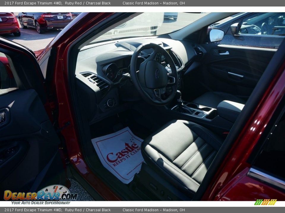 2017 Ford Escape Titanium 4WD Ruby Red / Charcoal Black Photo #4