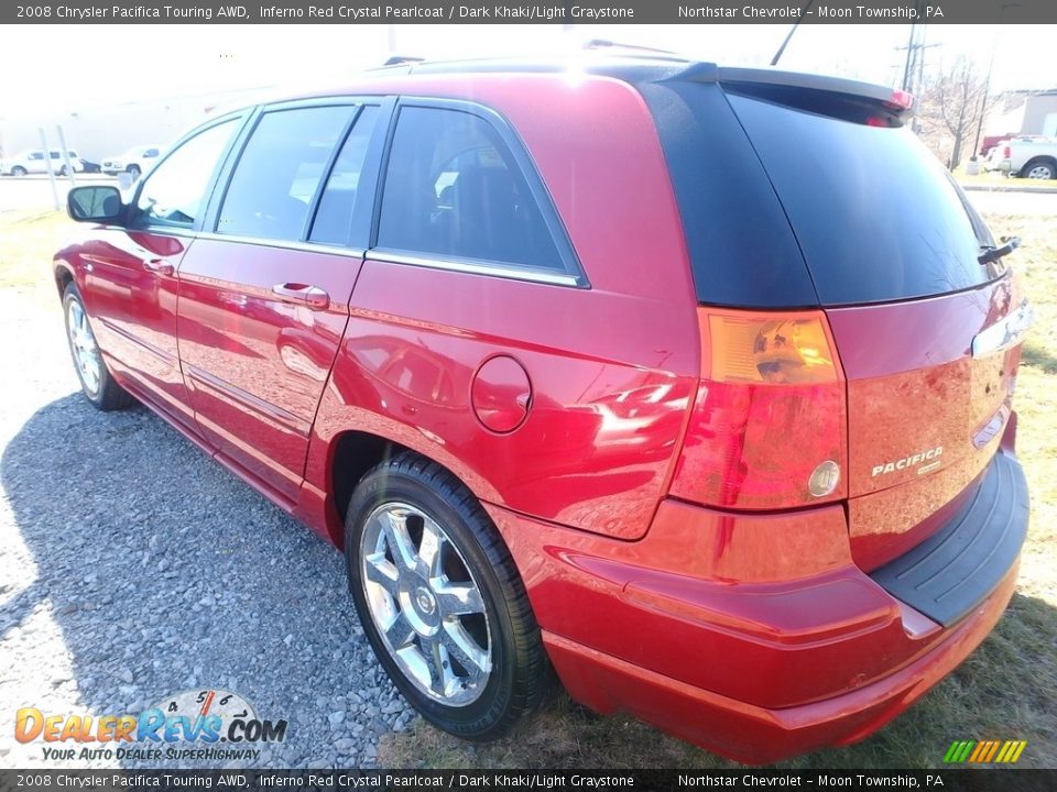 2008 Chrysler Pacifica Touring AWD Inferno Red Crystal Pearlcoat / Dark Khaki/Light Graystone Photo #2