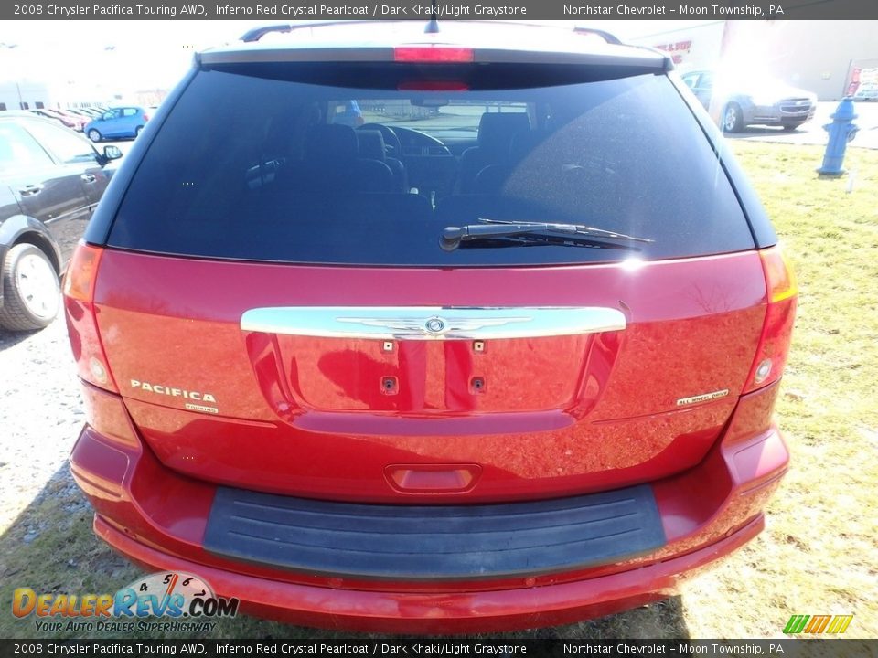 2008 Chrysler Pacifica Touring AWD Inferno Red Crystal Pearlcoat / Dark Khaki/Light Graystone Photo #3