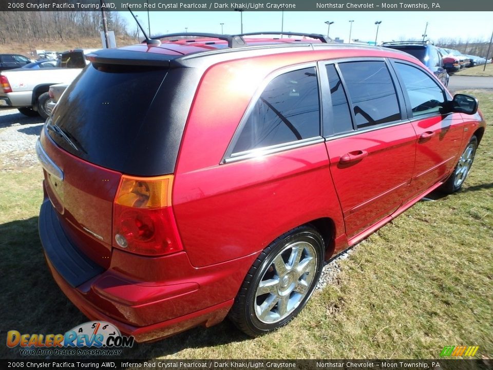 2008 Chrysler Pacifica Touring AWD Inferno Red Crystal Pearlcoat / Dark Khaki/Light Graystone Photo #4