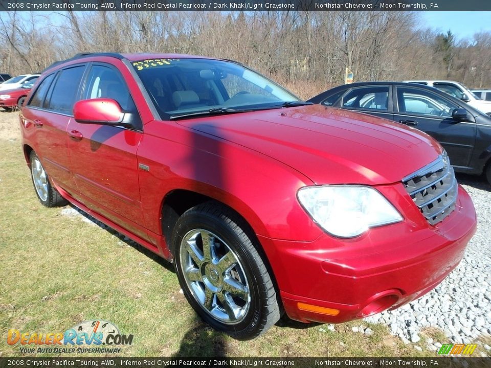 2008 Chrysler Pacifica Touring AWD Inferno Red Crystal Pearlcoat / Dark Khaki/Light Graystone Photo #5