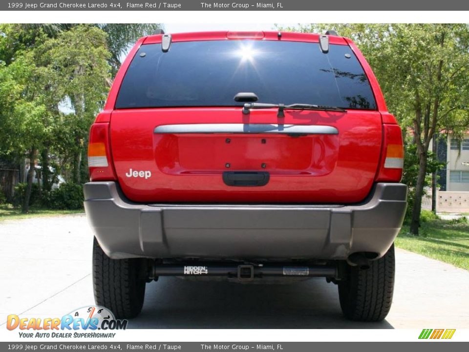 1999 Jeep Grand Cherokee Laredo 4x4 Flame Red / Taupe Photo #5