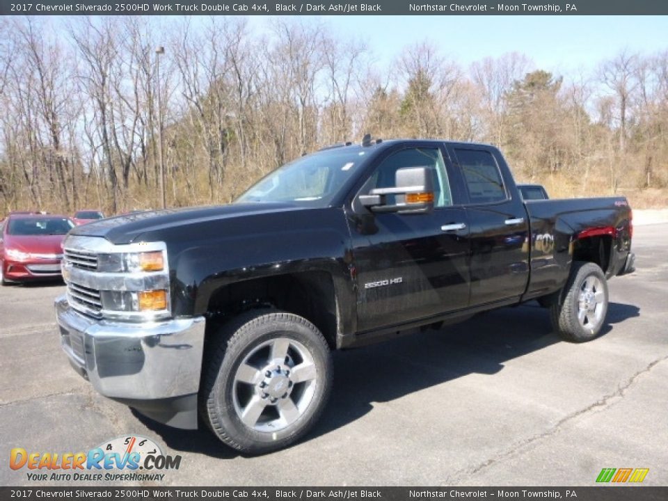 2017 Chevrolet Silverado 2500HD Work Truck Double Cab 4x4 Black / Dark Ash/Jet Black Photo #1