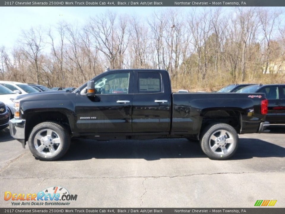 2017 Chevrolet Silverado 2500HD Work Truck Double Cab 4x4 Black / Dark Ash/Jet Black Photo #2