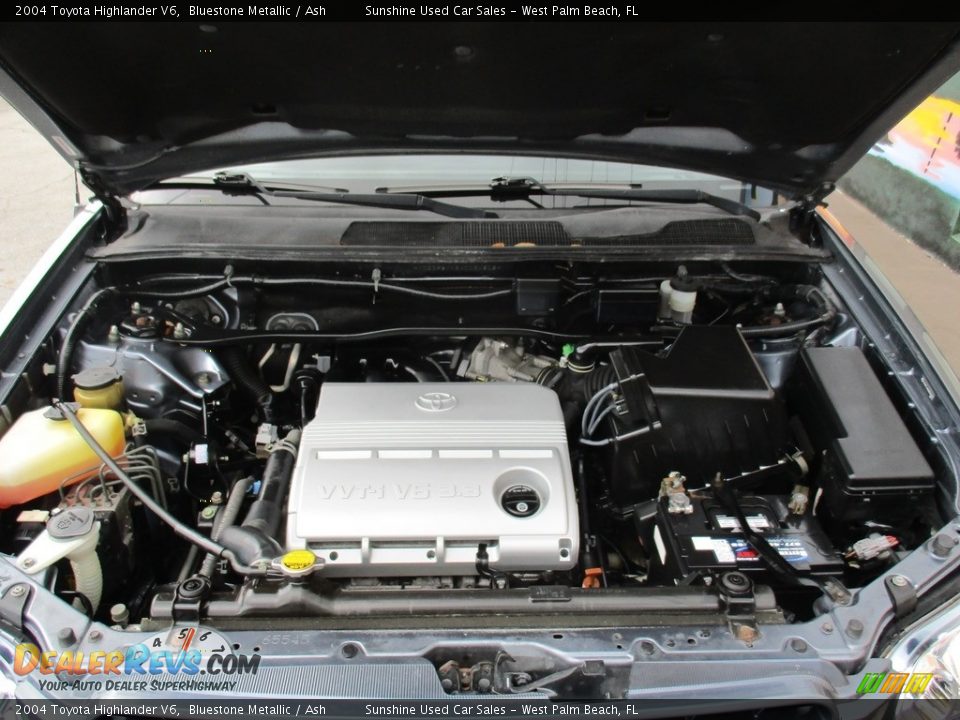 2004 Toyota Highlander V6 Bluestone Metallic / Ash Photo #26