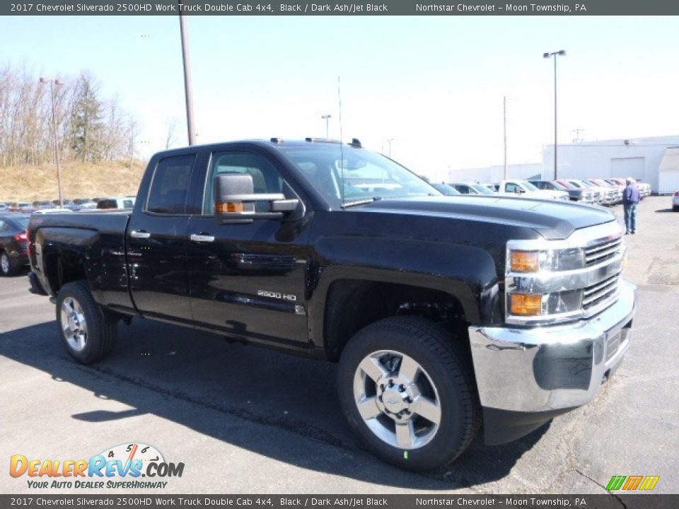 2017 Chevrolet Silverado 2500HD Work Truck Double Cab 4x4 Black / Dark Ash/Jet Black Photo #7