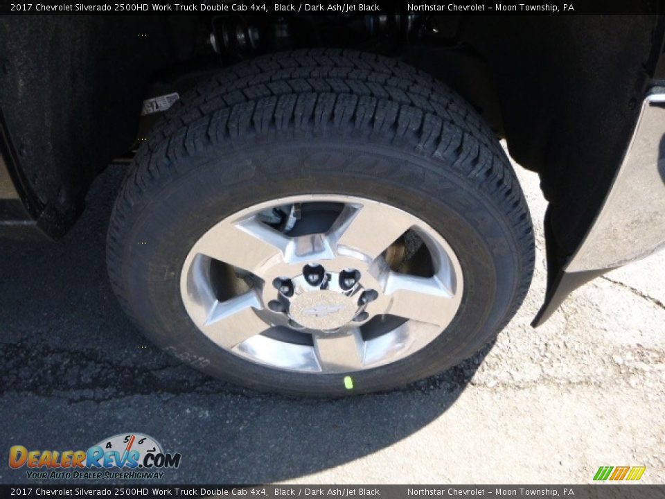 2017 Chevrolet Silverado 2500HD Work Truck Double Cab 4x4 Black / Dark Ash/Jet Black Photo #9