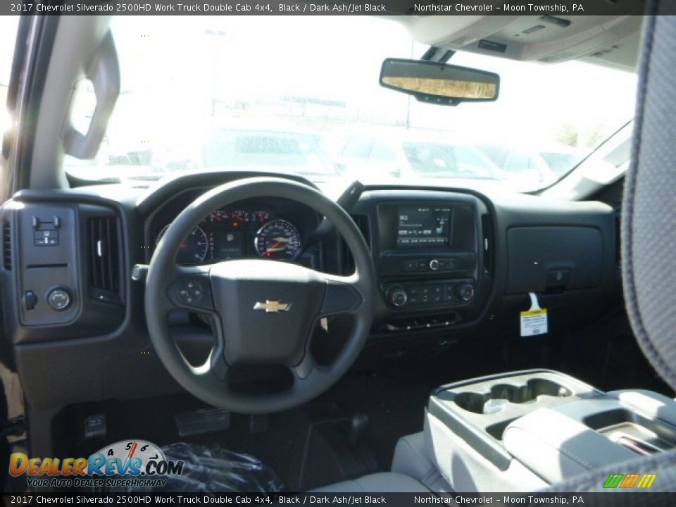 2017 Chevrolet Silverado 2500HD Work Truck Double Cab 4x4 Black / Dark Ash/Jet Black Photo #13