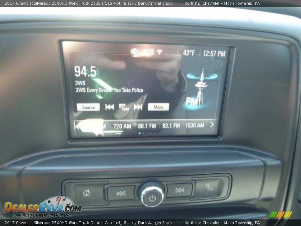 2017 Chevrolet Silverado 2500HD Work Truck Double Cab 4x4 Black / Dark Ash/Jet Black Photo #17