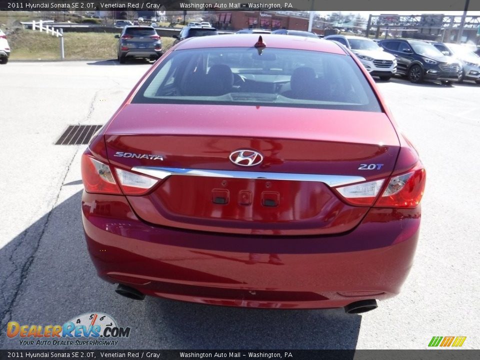 2011 Hyundai Sonata SE 2.0T Venetian Red / Gray Photo #8