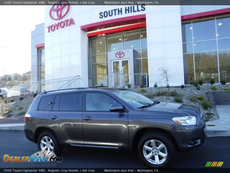2008 Toyota Highlander 4WD Magnetic Gray Metallic / Ash Gray Photo #2