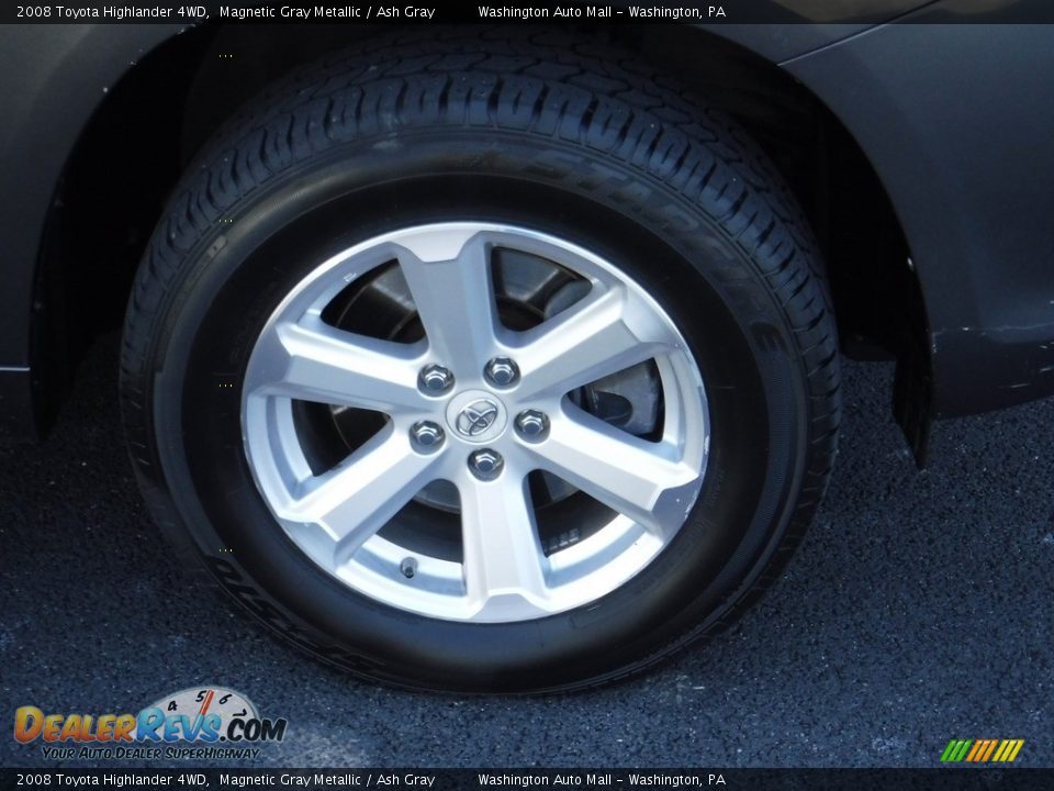 2008 Toyota Highlander 4WD Magnetic Gray Metallic / Ash Gray Photo #3
