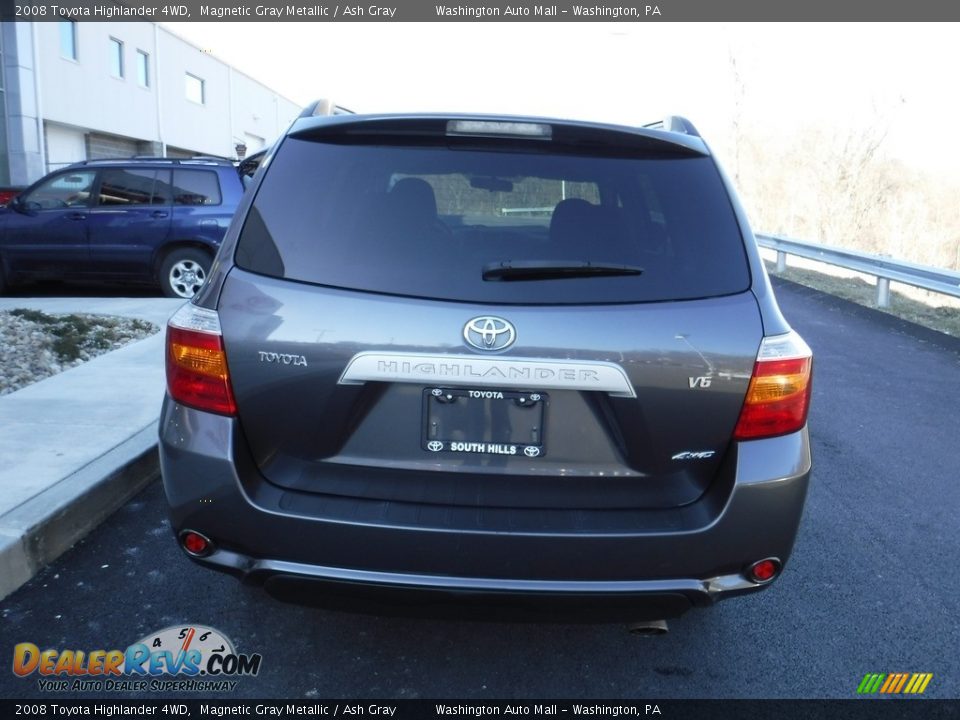 2008 Toyota Highlander 4WD Magnetic Gray Metallic / Ash Gray Photo #8
