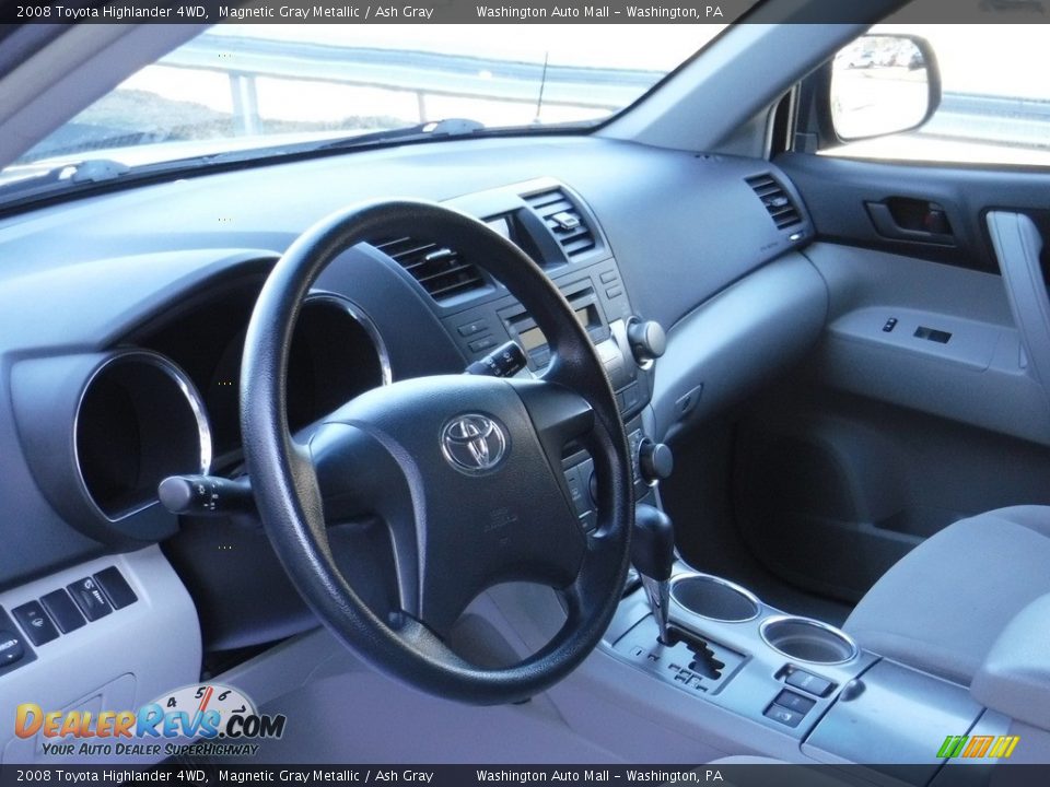 2008 Toyota Highlander 4WD Magnetic Gray Metallic / Ash Gray Photo #11