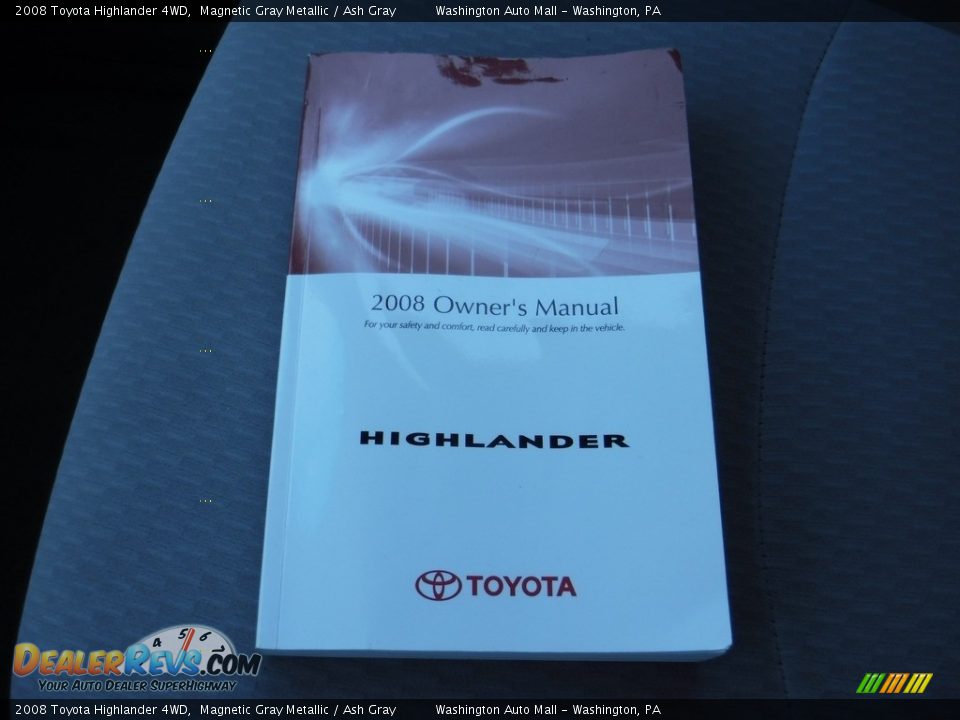 2008 Toyota Highlander 4WD Magnetic Gray Metallic / Ash Gray Photo #27