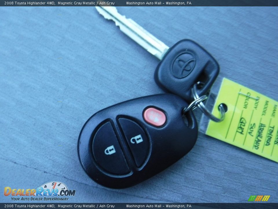 2008 Toyota Highlander 4WD Magnetic Gray Metallic / Ash Gray Photo #28