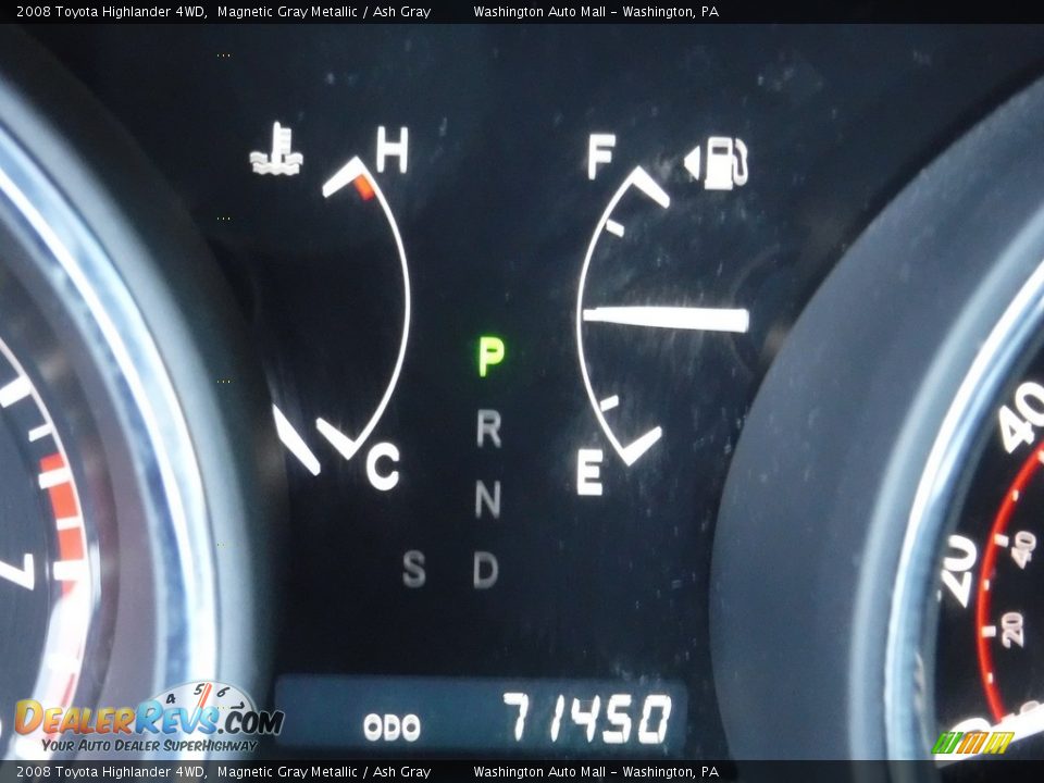 2008 Toyota Highlander 4WD Magnetic Gray Metallic / Ash Gray Photo #30