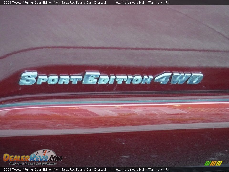 2008 Toyota 4Runner Sport Edition 4x4 Salsa Red Pearl / Dark Charcoal Photo #8