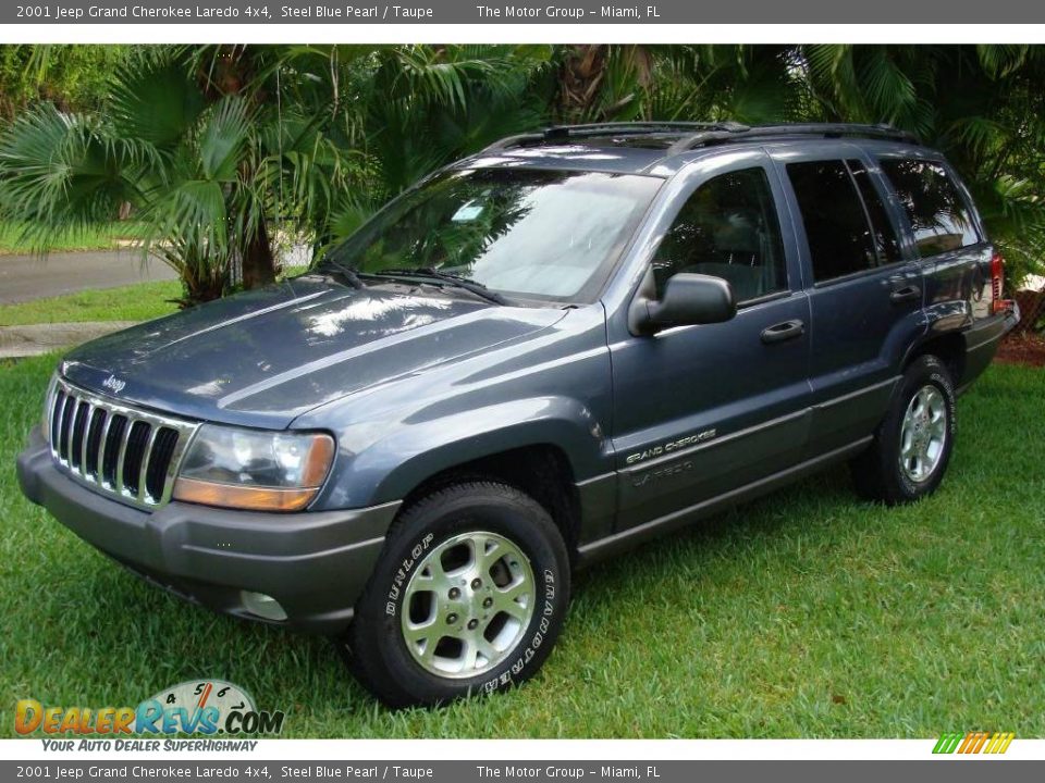 2001 Jeep Grand Cherokee Laredo 4x4 Steel Blue Pearl / Taupe Photo #1