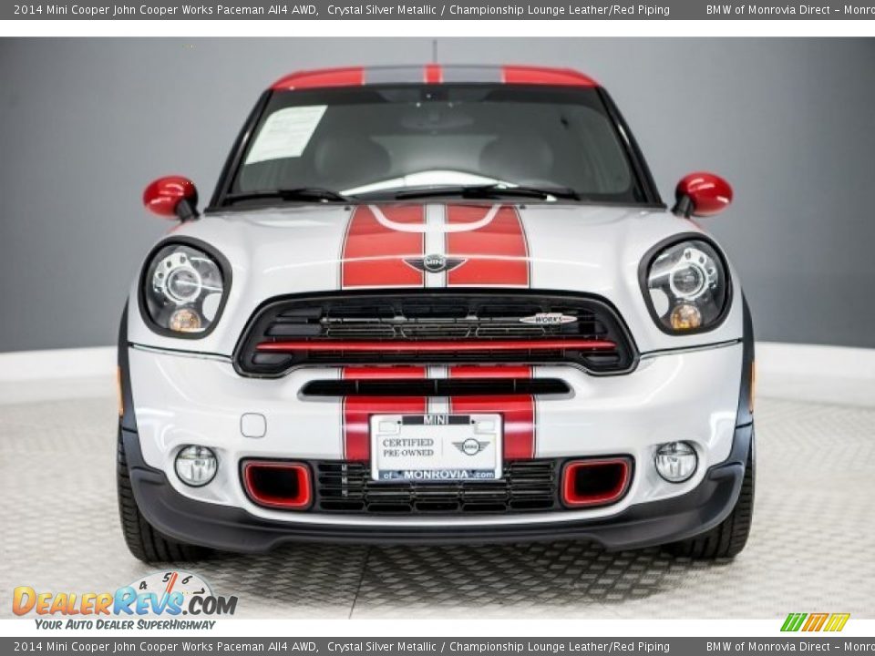 2014 Mini Cooper John Cooper Works Paceman All4 AWD Crystal Silver Metallic / Championship Lounge Leather/Red Piping Photo #2