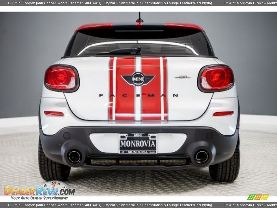 2014 Mini Cooper John Cooper Works Paceman All4 AWD Crystal Silver Metallic / Championship Lounge Leather/Red Piping Photo #3