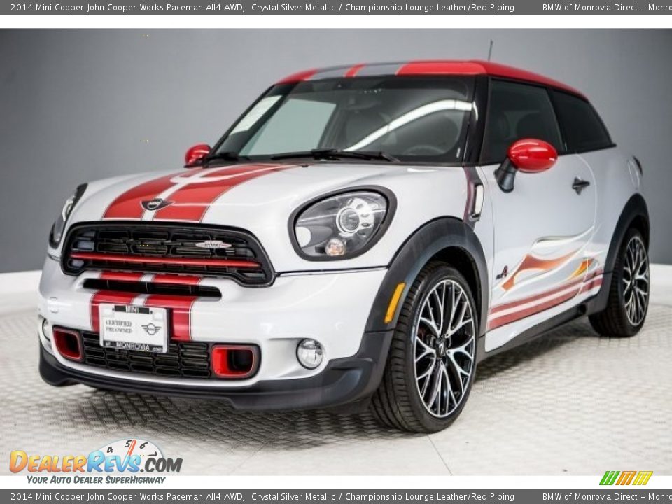 2014 Mini Cooper John Cooper Works Paceman All4 AWD Crystal Silver Metallic / Championship Lounge Leather/Red Piping Photo #14