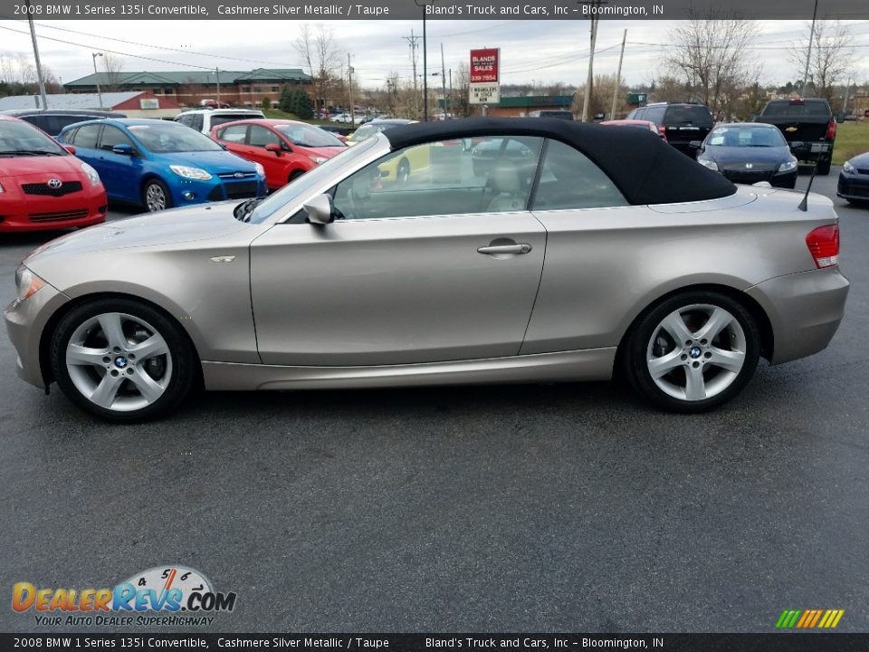 2008 BMW 1 Series 135i Convertible Cashmere Silver Metallic / Taupe Photo #2