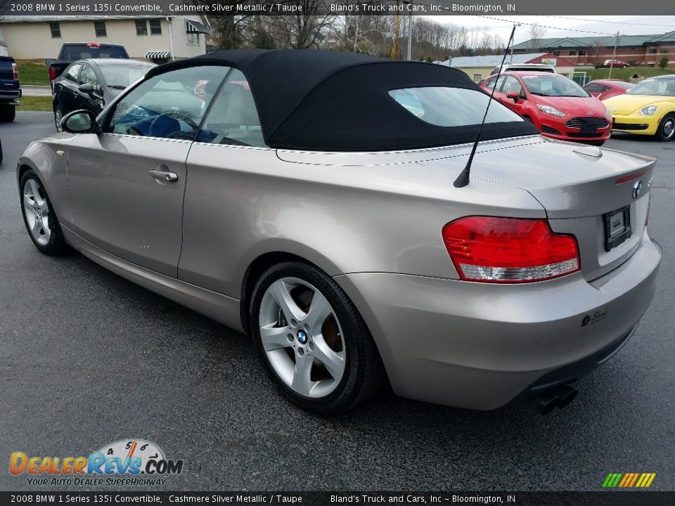 2008 BMW 1 Series 135i Convertible Cashmere Silver Metallic / Taupe Photo #3