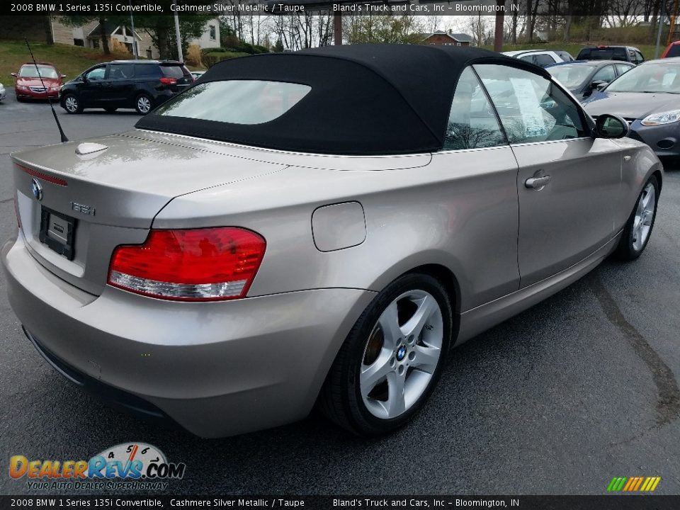 2008 BMW 1 Series 135i Convertible Cashmere Silver Metallic / Taupe Photo #4