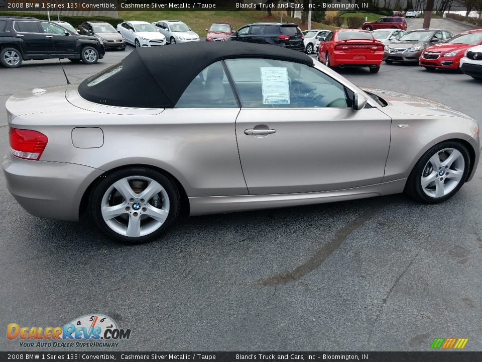 2008 BMW 1 Series 135i Convertible Cashmere Silver Metallic / Taupe Photo #5