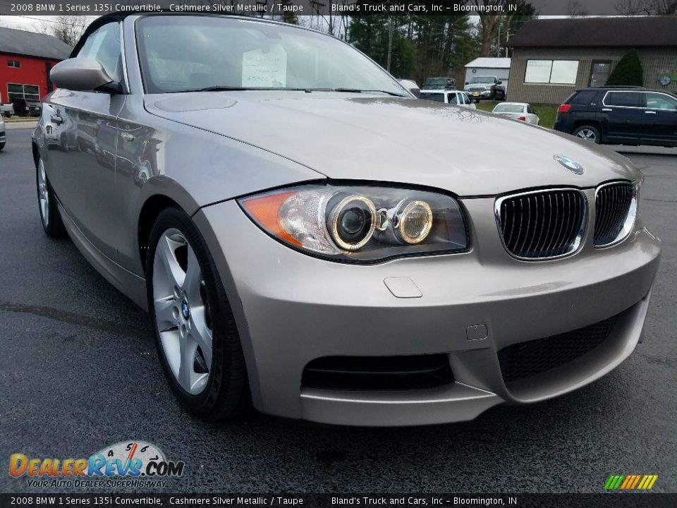 2008 BMW 1 Series 135i Convertible Cashmere Silver Metallic / Taupe Photo #6