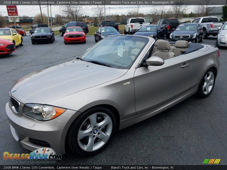 2008 BMW 1 Series 135i Convertible Cashmere Silver Metallic / Taupe Photo #19
