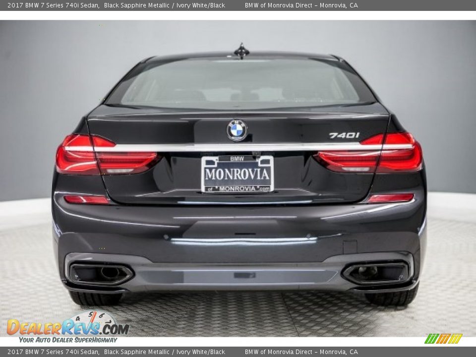 2017 BMW 7 Series 740i Sedan Black Sapphire Metallic / Ivory White/Black Photo #4