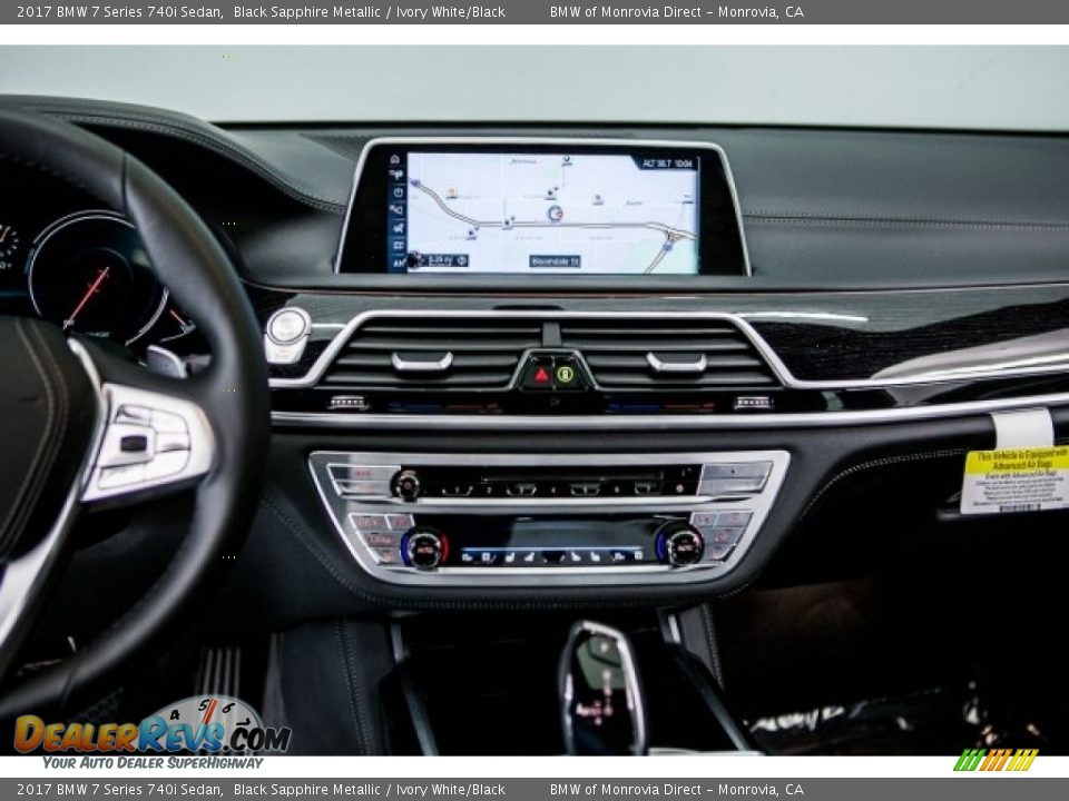 2017 BMW 7 Series 740i Sedan Black Sapphire Metallic / Ivory White/Black Photo #5