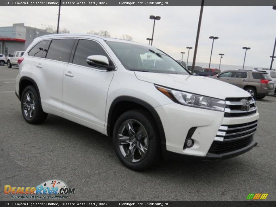 2017 Toyota Highlander Limited Blizzard White Pearl / Black Photo #1