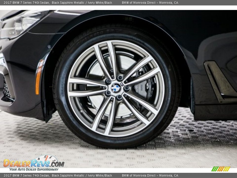 2017 BMW 7 Series 740i Sedan Black Sapphire Metallic / Ivory White/Black Photo #9