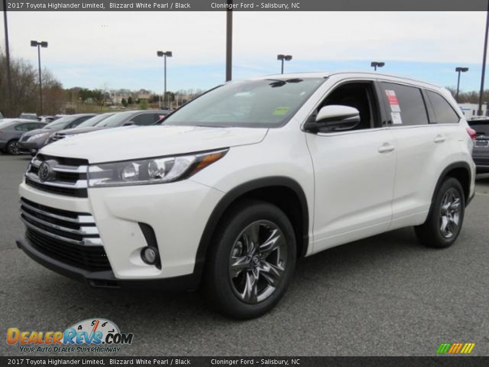 2017 Toyota Highlander Limited Blizzard White Pearl / Black Photo #3