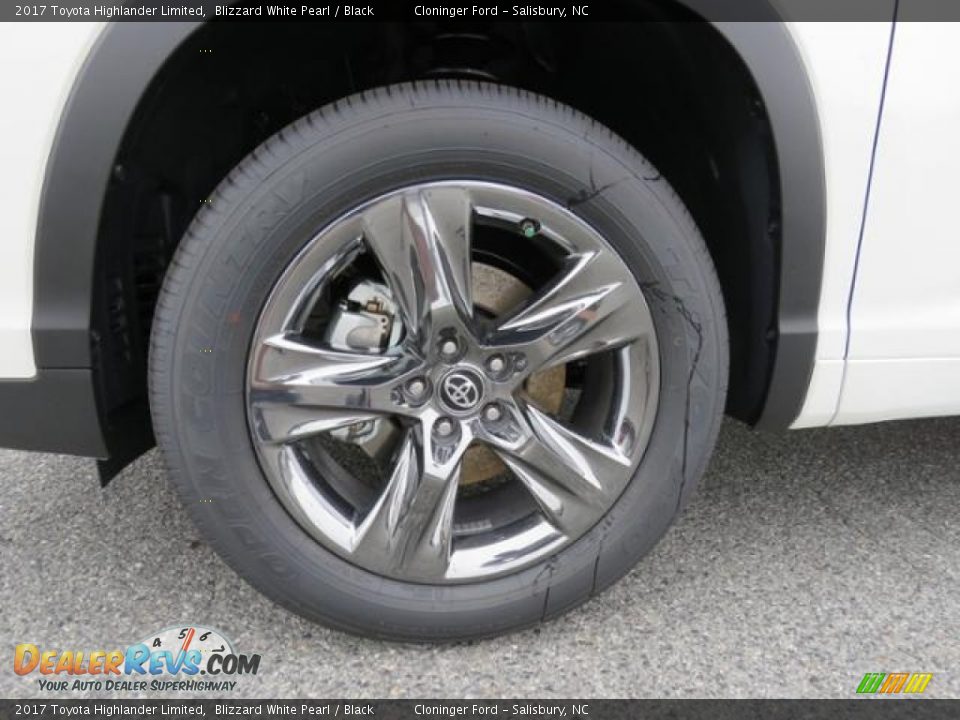 2017 Toyota Highlander Limited Blizzard White Pearl / Black Photo #4