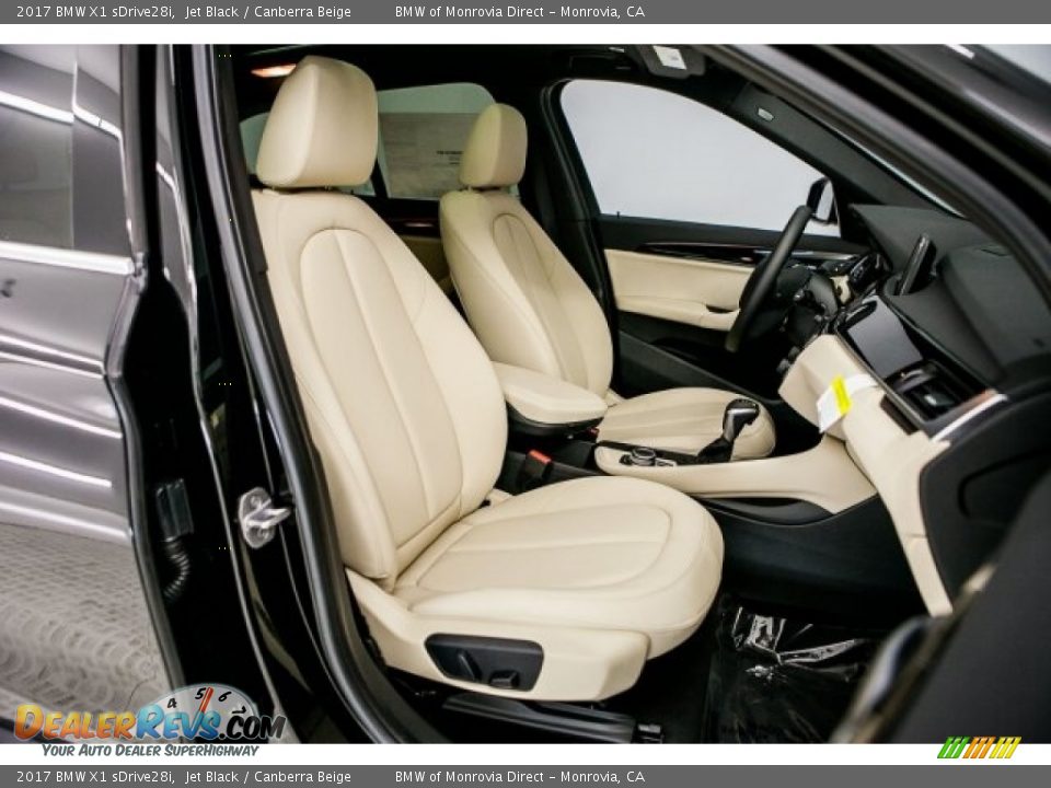 2017 BMW X1 sDrive28i Jet Black / Canberra Beige Photo #2
