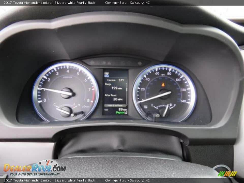 2017 Toyota Highlander Limited Blizzard White Pearl / Black Photo #13