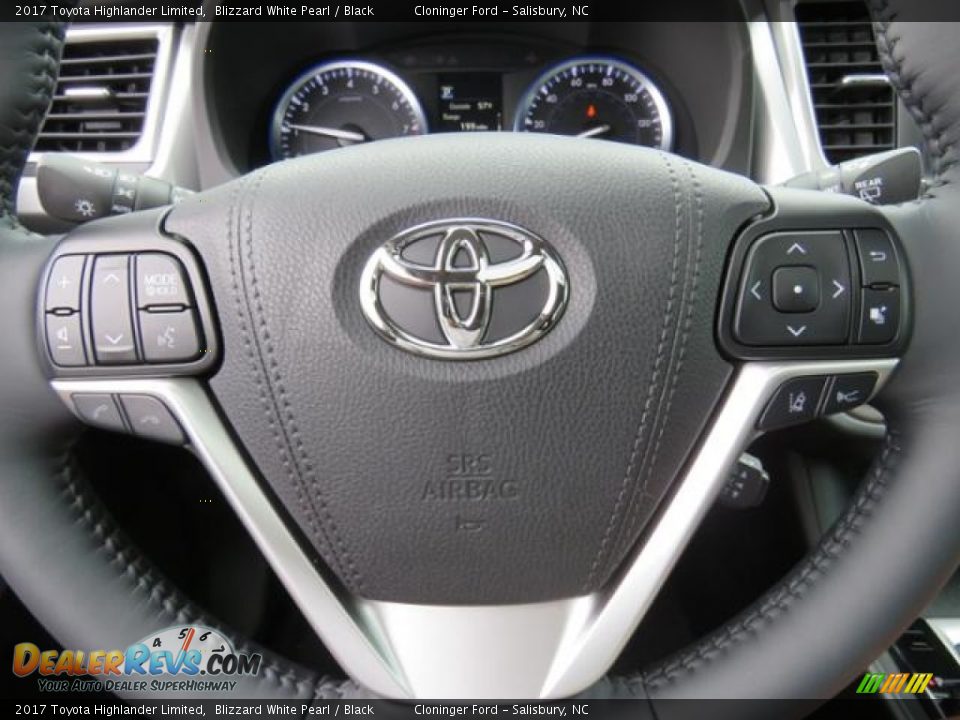 2017 Toyota Highlander Limited Blizzard White Pearl / Black Photo #14