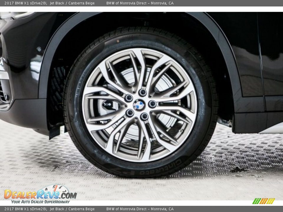 2017 BMW X1 sDrive28i Jet Black / Canberra Beige Photo #9
