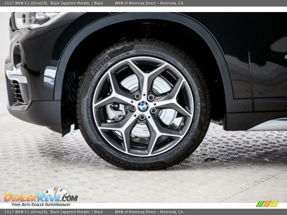 2017 BMW X1 sDrive28i Black Sapphire Metallic / Black Photo #9