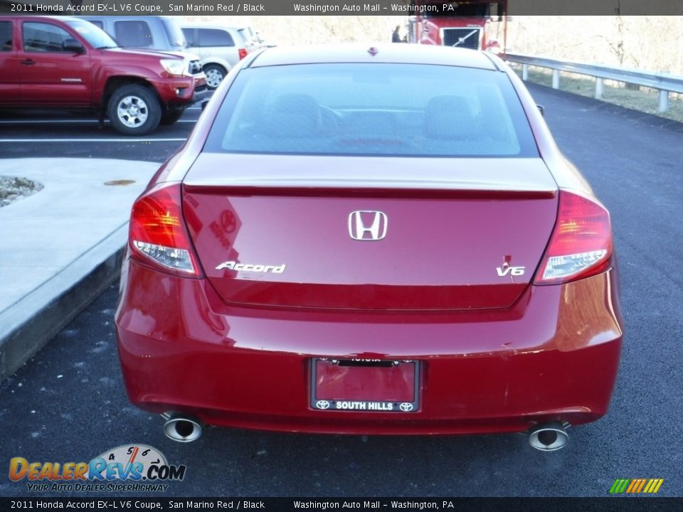 2011 Honda Accord EX-L V6 Coupe San Marino Red / Black Photo #9