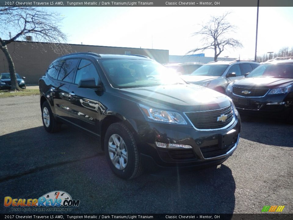 2017 Chevrolet Traverse LS AWD Tungsten Metallic / Dark Titanium/Light Titanium Photo #3
